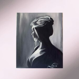 Картина с жена "Очакване" рисувана с маслени бои от Галина Стоилова